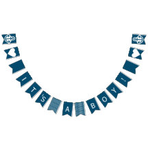 Sein ein Jungen-blaue und weiße Seeflagge