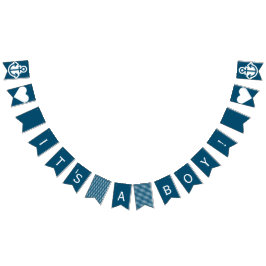 Sein ein Jungen-blaue und weiße Seeflagge Wimpelkette