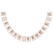 SEIN ein Mädchen! Rose/rosa Goldflagge Wimpelkette (Alle)