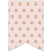 SEIN ein Mädchen! Rose/rosa Goldflagge Wimpelkette (Zweite Fahne)