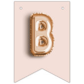 SEIN ein Mädchen! Rose/rosa Goldflagge Wimpelkette (Dritte Fahne)