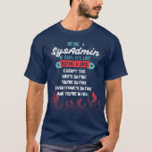 Sein ein SysAdmin ist wie das Reiten eines T-Shirt (Vorderseite)