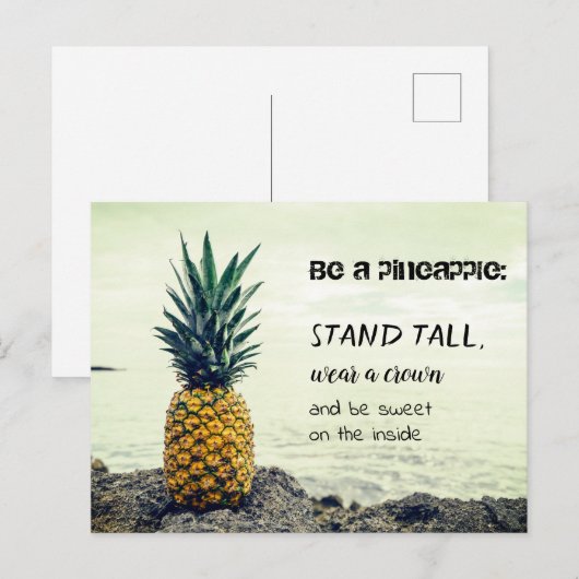 Sein eine Ananas Postkarte (Vorne/Hinten)
