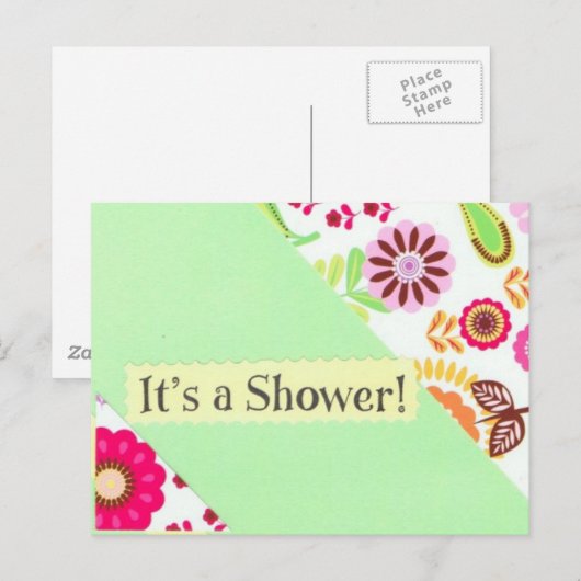 Sein eine Duschenpostkarte Ankündigungspostkarte (Vorne/Hinten)