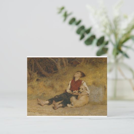 Sein einziger Freund von Briton Riviere Postkarte (Stehend Vorderseite)