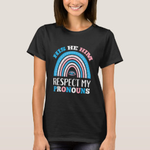Sein Er respektiert meine Pronos Trans Boho Rainbo T-Shirt