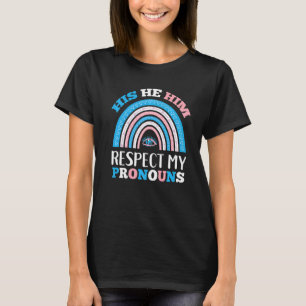 Sein Er respektiert meine Pronos Trans Boho Rainbo T-Shirt