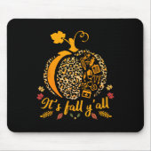 Sein Fall yall Fall Nurse Scrub Tops Leopard Pumpk Mousepad (Vorne)