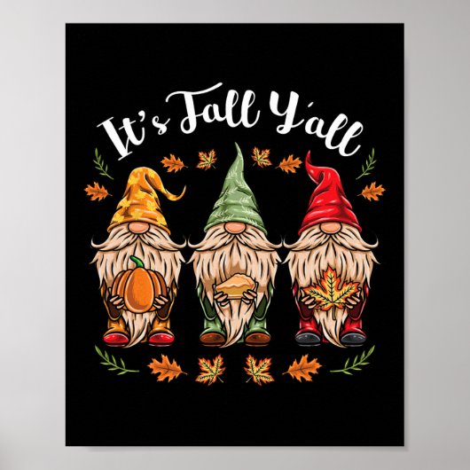 Sein Fall Y'all Gnomes Erntedank Poster (Vorne)