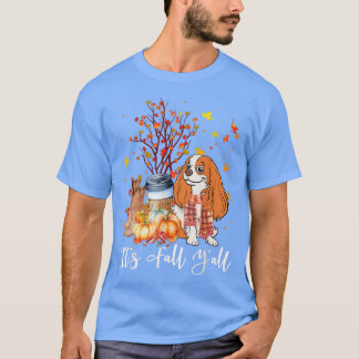 Sein Fall Yall King Charles Spaniel Dog Pumpkin Fa T-Shirt