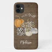 Sein Fall Y'all Leopard Zebra Pumpkins w Wood Case-Mate iPhone Hülle (Rückseite)