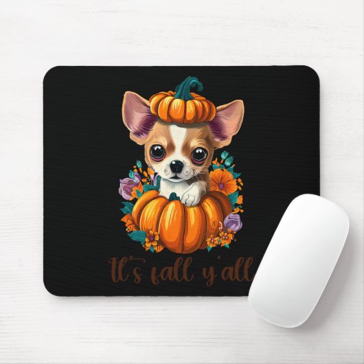 Sein Fall Y'all niedlicher blumenkürbis Chihuahua Mousepad (Mit Mouse)
