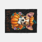 Sein Fall Y'all Niedlicher Floral Pumpkin Chihuahu Fleecedecke (Vorderseite (Horizontal))
