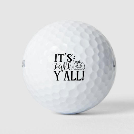 Sein Fall Yall Pumkin Zitat schwarz Golfball (Vorderseite)