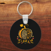 Sein Fall Yall Pumpkin Halloween Nurse Scrub Tops Schlüsselanhänger (Vorderseite)