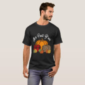 Sein Fall Yall Pumpkin Leopard Print Herbst Thanks T-Shirt (Vorne ganz)