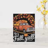 Sein Fall Yall Pumpkin Truck Herbstbaum Hallo Fall Karte (Gelbe Blume)