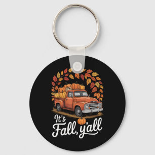 Sein Fall Yall Pumpkin Truck Herbstbaum Hallo Fall Schlüsselanhänger