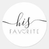 Sein Favorit Favor-Label Runder Aufkleber (Vorderseite)