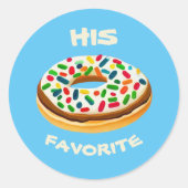 Sein Favorit Runder Aufkleber (Vorderseite)