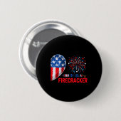 Sein Firecracker 4. Juli Funny Couple Costume Patr Button (Vorne & Hinten)