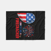 Sein Firecracker 4. Juli Funny Couple Costume Patr Fleecedecke (Vorderseite (Horizontal))