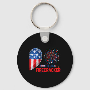 Sein Firecracker 4. Juli Funny Couple Costume Patr Schlüsselanhänger