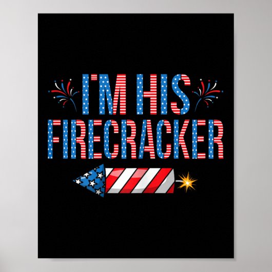 Sein Firecracker 4. Juli Niedlich Matching Couple Poster (Vorne)