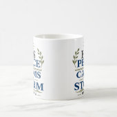 Sein Friede beruhigt den Sturm Christlicher Glaube Kaffeetasse (Mittel)