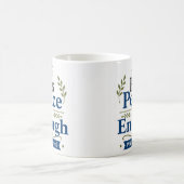 Sein Friede genügt Morgen-Gebetszitat Kaffeetasse (Mittel)