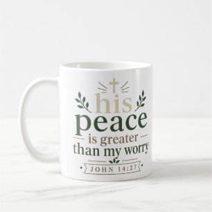 Sein Friede ist größer als meine Sorge Schriftzita Kaffeetasse