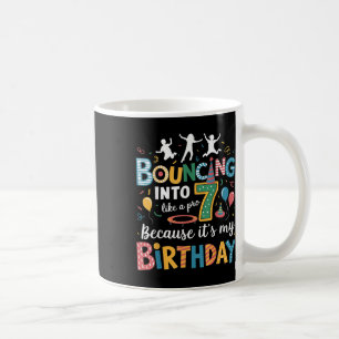 Sein Geburtstag 7. 7 Jahre Trampolining Springen T Kaffeetasse