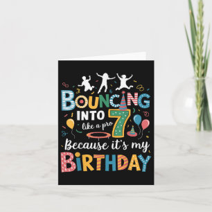 Sein Geburtstag 7. 7 Jahre Trampolining Springen T Karte