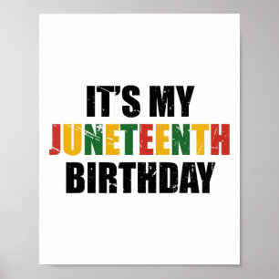 Sein Geburtstag im 19. Juni Melanin Pride African  Poster