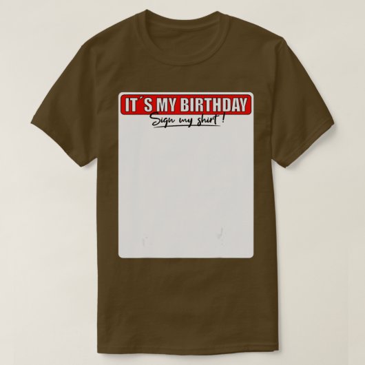 SEIN GEBURTSTAG T-Shirt (Design vorne)