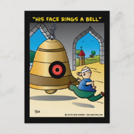 "Sein Gesicht rennt eine Glocke Postkarte