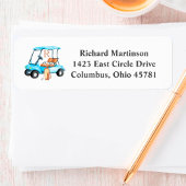 Sein Golf Cart mit Clubs Monogram