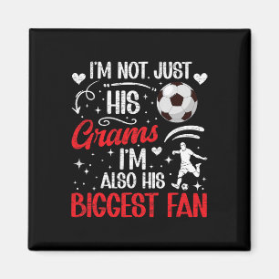 Sein größter Fan Soccer-Grams eines Fußballspieler Magnet