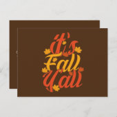 Sein Herbstball, es ist Herbst Y's Herbst Grußkart Postkarte (Vorne/Hinten)