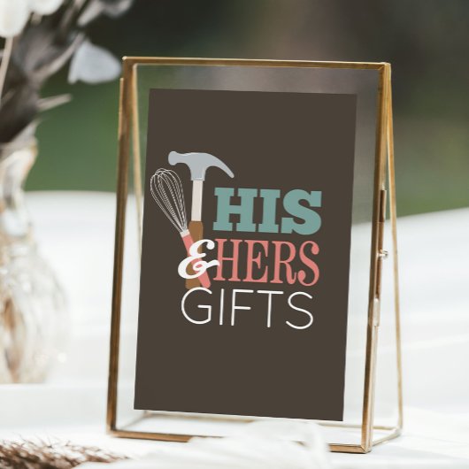 Sein & Hers Hammer Whisk Couple Dusche Geschenke S Poster