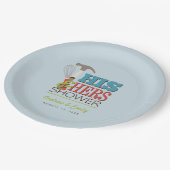 Sein & Hers Hammer Whisk Handy Couple Dusche Pappteller (Schrägansicht)