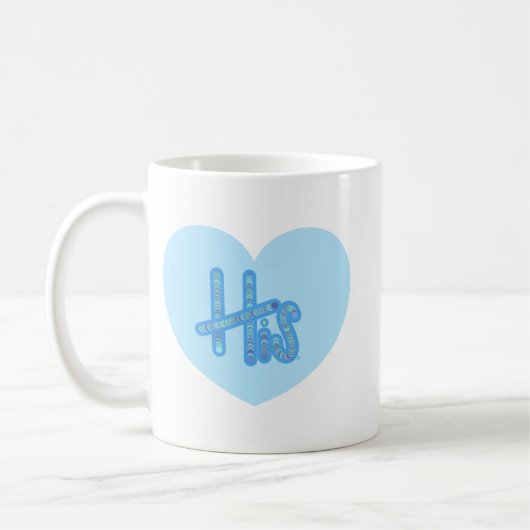 Sein Herz Becher Kaffeetasse (Links)