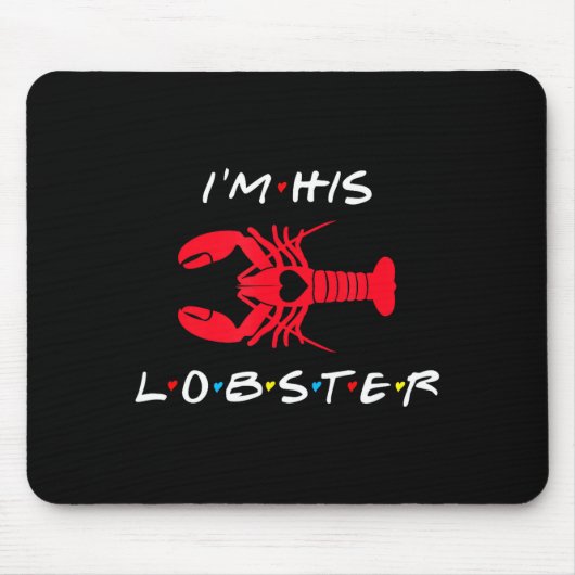 Sein Hummer-Paar-Valentins-Design Mousepad (Vorne)