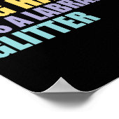 Sein Hund schädigt seinen Glitzer als Labrador Poster (Ecke)