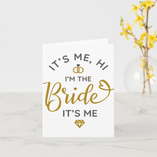 Sein Ich Hallo in der Bridge seine Me Wedding Day  Karte (Gelbe Blume)