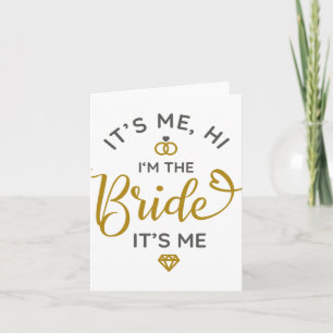 Sein Ich Hallo in der Bridge seine Me Wedding Day  Karte