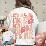 Sein Ich Hallo in der Trauzeugin Sein Ich Personal Sweatshirt<br><div class="desc">Das Personalisierte Sweatshirt "It's Me Hi I'm the Trauzeugin" - ein trendiges und niedliches pfirsichkorallenrosa Kleidungsstück, das Ihrem Kleiderschrank in der Trauzeugin eine Touch Spaß und Stil verleiht. Dieses coole Junggeselinnen-Abschied-Shirt zeichnet sich durch einen Vorder- und Rückendruck mit scharfen Retro-Texten aus und ist somit ein einzigartiges und auffälliges Stück. Dieses...</div>