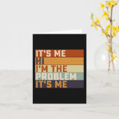 Sein Ich Hi bin ich das Problem sein ich Retro Vin Karte (Gelbe Blume)