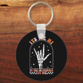 Sein Ich Hi ich bin die Retro Bridesmaid Bachelore Schlüsselanhänger (Vorderseite)