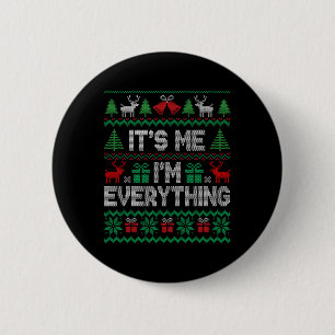 Sein Ich ist alles Weihnachten Pajama Couple Match Button